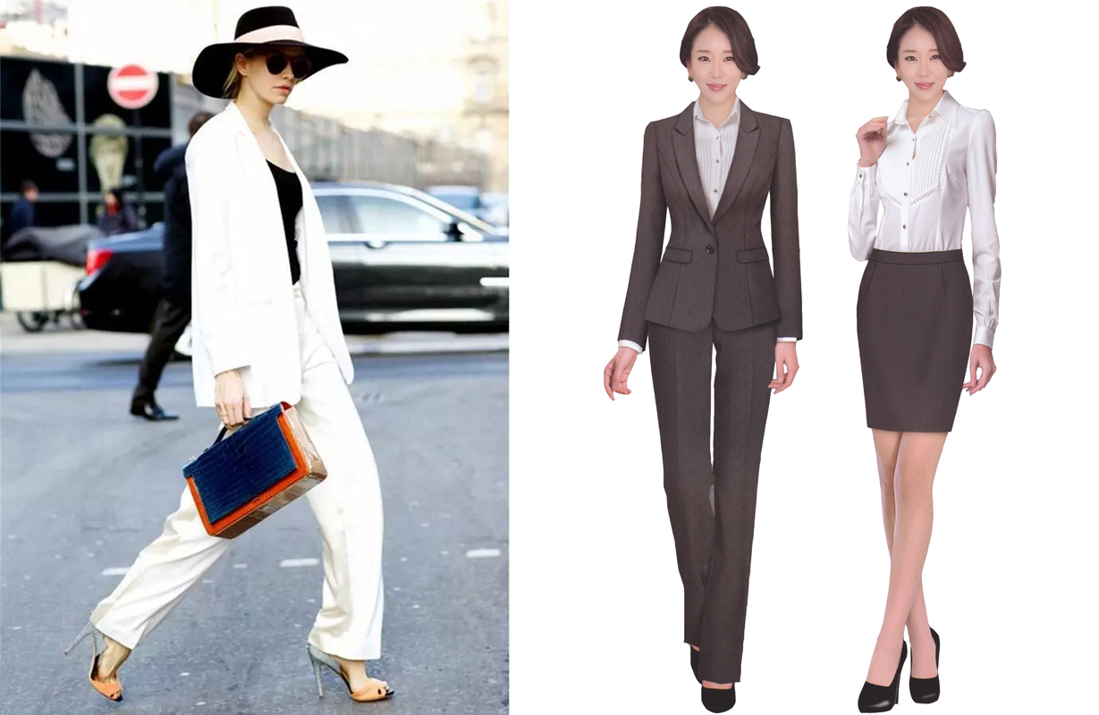 西装+衬衫+西裤